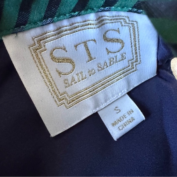 Sail to Sable Nautical Stripe High Neck Sleeveless Blouse, Small - Picture 5 of 6